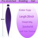 26 Inch 3 Pack Pre Stretched Braiding Hair