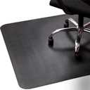 Office Rolling Chair Mat for Hardwood and Tile Floor, Black, Anti-Slip, Non-Curve, Chair Mat Best for Under The Computer Desk, 47 x 35 Rectangular Non-Toxic Plastic Protector, Not for Carpet (35" x 47", Black)