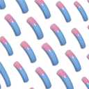 2 x Threelegscat Long Press on Nails Square Fake Nails Curved Nails Extra Long Nails Press Ons Ombre Glue on Nails with Tiger Stripes Designs