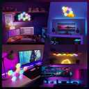 Hexagon LED Light Panels 8 Pack RGB Wall Decor Lights with Music Sync, App & Remote Modular Home & Christmas Decor for Bedroom, Living Room, and Room Decor