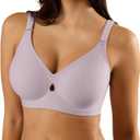 Padded Wireless Bras for Women - Wireless Bra Bralettes for Women with Support Padded Bralette (Purple, XL)