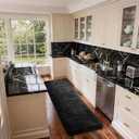 Ophanie 2x8 Runner Rug for Hallway, Upgrade Non-Slip Fluffy Soft Bedside Rugs, Bedroom Living Room Black Shaggy Carpet for Kids Girls Boys Dorm Nursery Home Decor Aesthetic