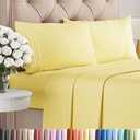 Queen Size 4 Piece Sheet Set - Comfy Breathable & Cooling Bed Sheets Set - Hotel Luxury Bedding for Women, Men, Kids, Teens, Boys & Girls - Deep Pockets, Ultra-Soft, Wrinkle Free - Oeko-Tex - Yellow