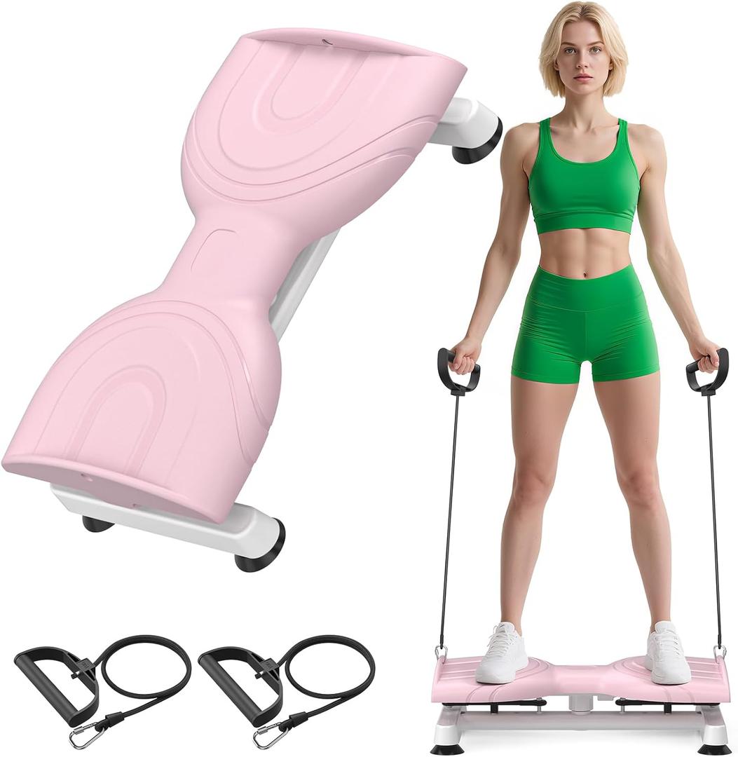 Waist Twist Machine, Twist Machine Exercise with 300 Lbs Weight Capacity, Ab Twist Board for Slim Waist and Core Ab Exercise,Noiseless Home Gym Equipment for Women Men (Pink)