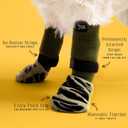 DOK TigerToes Premium Non-Slip Dog Socks for Hardwood Floors - Extra-Thick Grip that Works Even When Twisted - Prevents Licking, Slipping, and Great for Dog Paw Protection (Forest Green, X-Small)