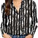 COUXILY Non-Iron & Wrinkle-Free Womens Button Down Shirts with Mulberry Silk Long Sleeve Blouse Casual Work Tops L