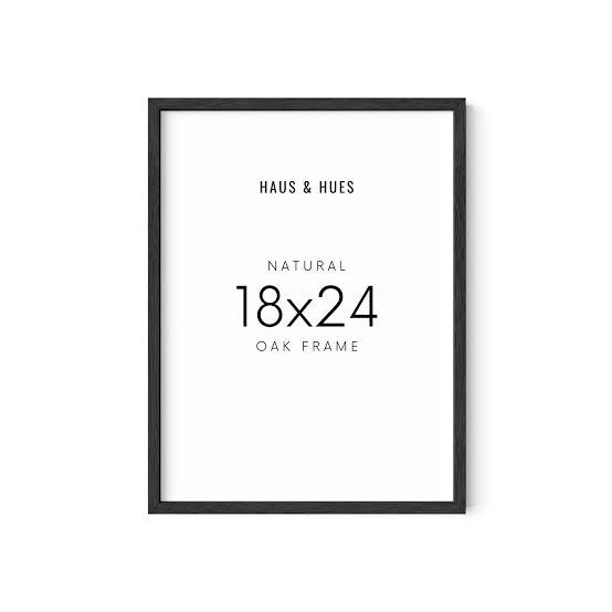 18x24 inches  Picture Frame in Black, Photo Frames with Plexiglass, Horizontal and Vertical Formats for Wall Mounting