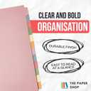 12 Tab Dividers for 3 Ring Binder - Colorful 12 Tab Binder Dividers for Easy Organization - Durable 12 Dividers for Binders (5 Pack)
