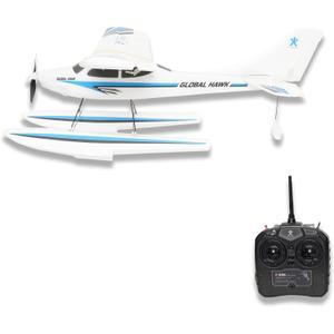Global Hawk 2.4 GHz 1.2m RC Seaplane Smart Trainer Airplane- 4 Channel Remote RTF- Lithium Battery and Optional Floats Included