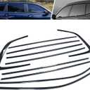 10pcs Lower Window Molding Trim Strip Fit for Honda CRV CR-V 2023 2024 Door Window Frame Cover Trims, Stainless Steels Glossy Black