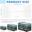 Sieral Aquarium Polycarbonate Canopy Set 29 x 11.38 x 0.12 Inch for 20/29/37 Gallon Without Center Brace Aquariums Cover Fish Tank Lid with a Hook Knife, Clear