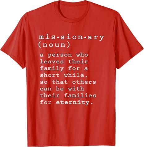 Missionary Definition Noun T-Shirt, XL