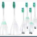 Replacement Toothbrush Head Compatible with Phillips Sonicare Screw-on Electric Brush, E-Series, Essence, Xtreme, Elite, Advance and CleanCare, 6 Pack