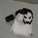 Halloween Decorations Outdoor,Hanging Ghosts String Lights,Glowing Ghost Witch Hat Halloween Ornaments Indoor Outside Lights Decorations for Home Tree Porch Garden Yard