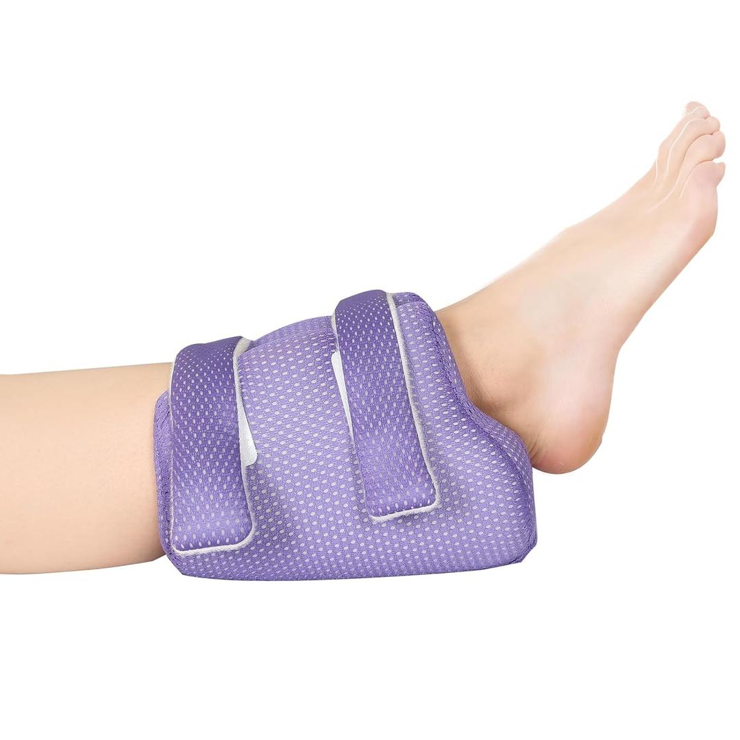 3D Heel Protectors Bed Sore Pillow Cushion for Pressure Sores,Foot Pillows Support Boot for Bedridden Patients SuppliesPurple 1 piece