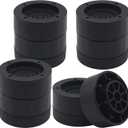 Furniture Risers 2 Inch Black Bed Risers (Set of 4), Heavy Duty Bed Lifts Risers for Table, Sofa, Couch, Desk, Adjustable Bed Frame Risers 1 inch 3 inch Supports Up to 1,300 Lbs (Raise: 1.3"/2.3")