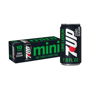 7UP Zero Sugar Lime Lemon Soda, 7.5 Fl Oz Mini Cans, 10 Pack BBD 11-01-2026