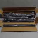 Black Curtain Rods for Windows 32-90 inch, Adjustable Curtain Rods with Brackets, Heavy Duty Window Rods with Round Finials, Easy Install