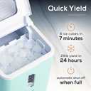 Igloo Automatic Ice Maker, Self-Cleaning, Countertop Size, 26 lbs in 24 Hours, 9 Large or Small Ice Cubes in 7 Minutes, LED Control Panel, Scoop Included, Great for Water Bottles, Mixed Drinks, Aqua
