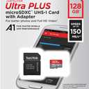SanDisk Ultra Plus microSD Memory Card, 128GB