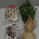 Mini Christmas Tree, Tabletop Small Christma Tree Green Prelit Christmas Tree with Music Artificial Xmas Tree with Xmas Ornaments Christmas Decorations Indoor Outdoor for Home Party