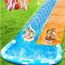 JOYIN 22.5ft Water Slides and 2 Bodyboards, Lawn Water Slide Summer Slip Waterslides Water Toy with Build in Sprinkler for Backyard Outdoor Water Fun for Kids (Blue, Orange)