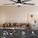 52 Inch Ceiling Fan with Light, Remote&App Control, Flush Mount