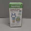 Haakaa Baby Fruit Food Feeder & Mini Freezer Nibble Tray Combo, Breastmilk Popsicle Molds for Baby Cooling Relief, BPA Free Silicone Feeder for Safe Infant Self Feeding, 4 Month+ (Sky Blue)