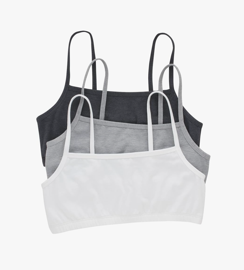 Hanes Women's Cotton String Bralette (3 Pack) L