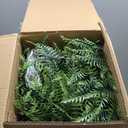 QIANYUN Outdoor Fake Hanging Fern  Artificial Hanging Ferns 2 Pack, Large Faux Boston Fern Bushes, UV Resistant Outdoor Hanging Plants for Front Porch, Patio & Indoor Decor (Green)