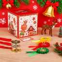 67 Pcs Christmas Gingerbread House Game Kit with Gingerbread House Contest Voting Box 60 Ballot Cards 3 Award Badges 3 Gingerbread Medals for Xmas Party Game Supplies