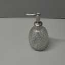 Glass Soap Dispenser with Stainless Steel Pump, 12oz Clear Dish Soap/Hand Soap/Laundry Soap/Lotion Dispenser, Refillable Liquid Dispenser for Bathroom Kitchen Shower (Transparent)