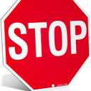 2 x ANLEY Stop Sign 12 X 12 In - Diamond Grade Reflective at Nights - 40 Mil Thick Rust-Free Aluminum - Easy Mounting - Street Road Slow Warning Metal Warning Signs Octagon Outdoor Use