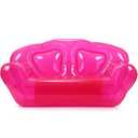 Kigley Inflatable Chair Blow Up Couches Transparent Inflatable Sofa Seat Yard Patio Portable Air Couch Furniture for Outdoor Indoor Camping Beach Room (Double Seat, Pink)