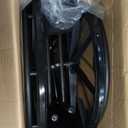 Drive Medical SSP118FA-SF Silver Sport 1 Folding Transport Wheelchair with Full Arms and Removable Swing-Away Footrest, Black