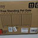 Free Standing Dog Gate Indoor, Foldable Dog Gate for Doorways Stairs Hallways, 3-Panel Freestanding Pet Gate with Support Feet for Stability, Folding Puppy Gate Easy to Move, Doggy Gate 54"x24", 3-Panel, 24"Tall