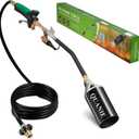 Propane Torch Burner Weed Torch High Output 1,800,000 BTU with 10FT Hose,Heavy Duty Blow Torch with Flame Control and Turbo Trigger Push Button Igniter,Flamethrower for Garden Wood Ice Snow Road(black