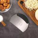 2 x Professional Stainless Steel Dough Cutter & Bench Scraper Heavy Duty Pastry Chopper with Measurement Scale Multipurpose Kitchen Metal Scraper Tool for Bread, Sourdough, Pizza & Cake Icing