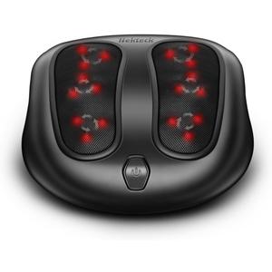 Nekteck Foot Massager with Heat, Shiatsu Heated Electric Kneading Foot Massager Machine for Plantar Fasciitis, Built-in Infrared Heat Function and Power Cord (Black)
