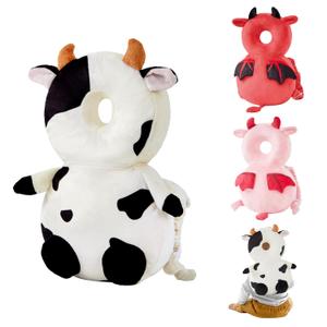 Baby Head Back Protector Backpack Toddler Safety Protector Cushion Pad Soft, Adjustable and Lightweight Design for Safe Walking and Crawling Toddlers Girls and Boys(Cow)