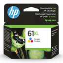 HP 61XL Tri-color High-yield Ink Cartridge | Works with Printer Series: DeskJet 1000, 1510, 2050, 2510, 2540, 3000, 3050, 3510; ENVY 4500, 5530; OfficeJet 2620, 4630 | Instant Ink Eligible | CH564WN
