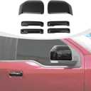 RAZPOY Carbon Fiber Rearview Mirror Cover & Door Handle Covers Kit Compatible with Ford F150 Accessories 2015-2020