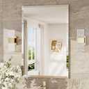 TokeShimi 24x36 Beveled Wall Mirror Decorative, Bathroom Vanity Mirrored with 1" Beveled Edge, Shatterproof Modern Frameless Mirror Bathroom Rectangle for Living Room, Entryway, Restroom