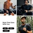 amBand Rugged Case with Band for Apple Watch 45mm, Compatible with Apple Watch (iWatch) Series 9/8/7, Military Grade Shockproof Bumper Cover, Tactical Band for Men, Matte Black