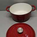 Larder & Vine Enameled Cast Iron Dutch Oven Pot with Lid | Bread Baking | Compatible on All Cooktops & Oven Safe to 500 F | Great for Sourdough Bread | Cabernet (5.7 QT)