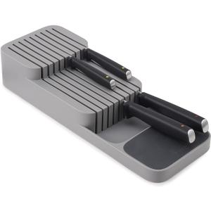 Joseph Joseph DrawerStore Knife Organizer, holds up to 9 knives, Kitchen Organization & Drawer Storage  Compact, Grey