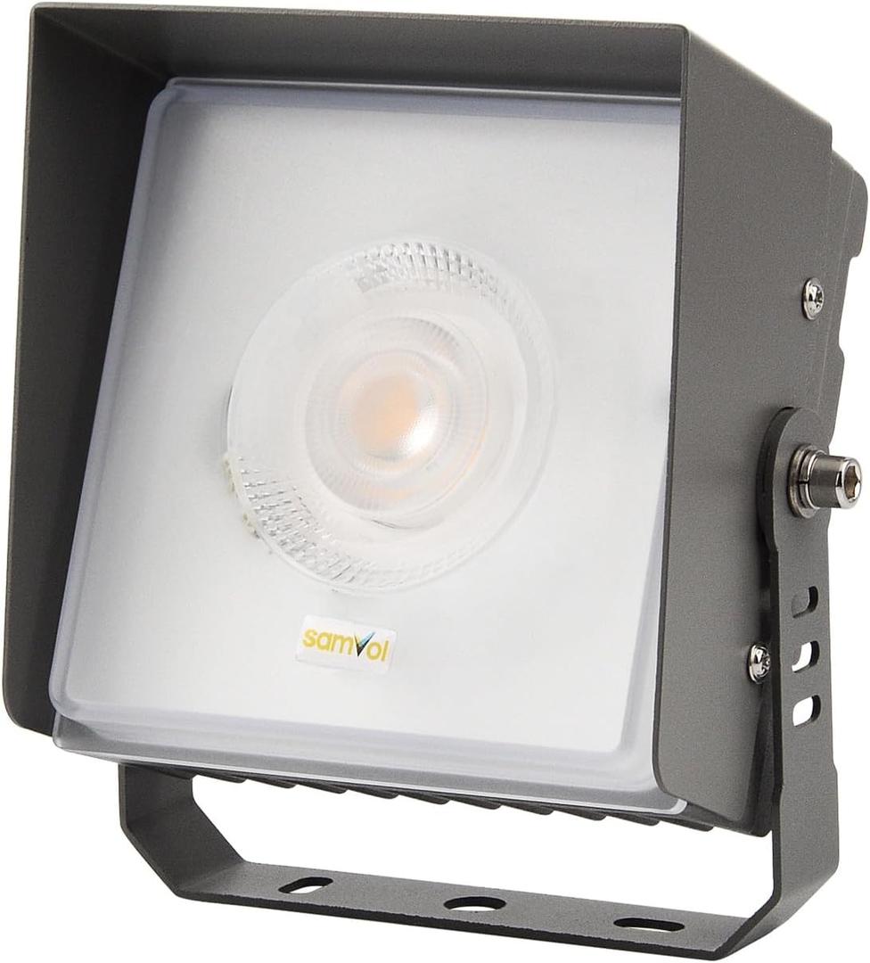 Led Landscape Outdoor Spot Light with Anti-Glare Cap - Heavy Duty Waterproof IP65 120V 270 Adjustable Mount, 3000K Thickened Aluminum Spotlight for BLDG Yard Garden Tree (48 Watts)