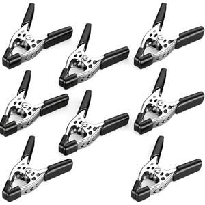 HORUSDY 8-Piece 4" inch Spring Clamp, Heavy Duty Spring Metal Spring Clamps, 1.5"-inch Jaw opening (Black)