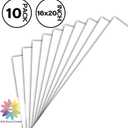 Mat Board Center, Pack of 10 16x20 White Uncut Mat Boards, Acid Free, 4-Ply Thickness, White Core, Great for Pictures, Photos, Framing Backing