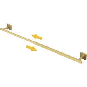 Alise Bathroom Towel Bar, Adjustable 17-30 Inch Single Towel Racks SUS304 Stainless Steel Towel Holder, Towel Racks for Bathroom Wall Mounted Towel Rack Brushed Gold